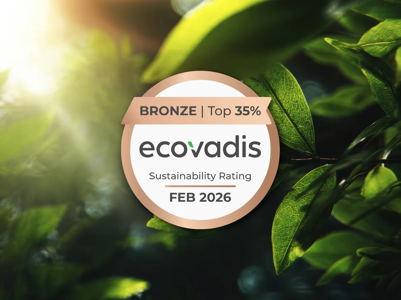 Konsequent und verantwortungsvoll werden wir besser - wir haben die EcoVadis-Bronzemedaille erneut erhalten